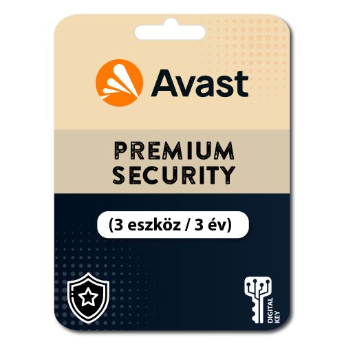 Avast Premium Security (3 eszköz / 3 év)