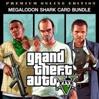   Grand Theft Auto V - Premium Online Edition & Megalodon Shark Card Bundle